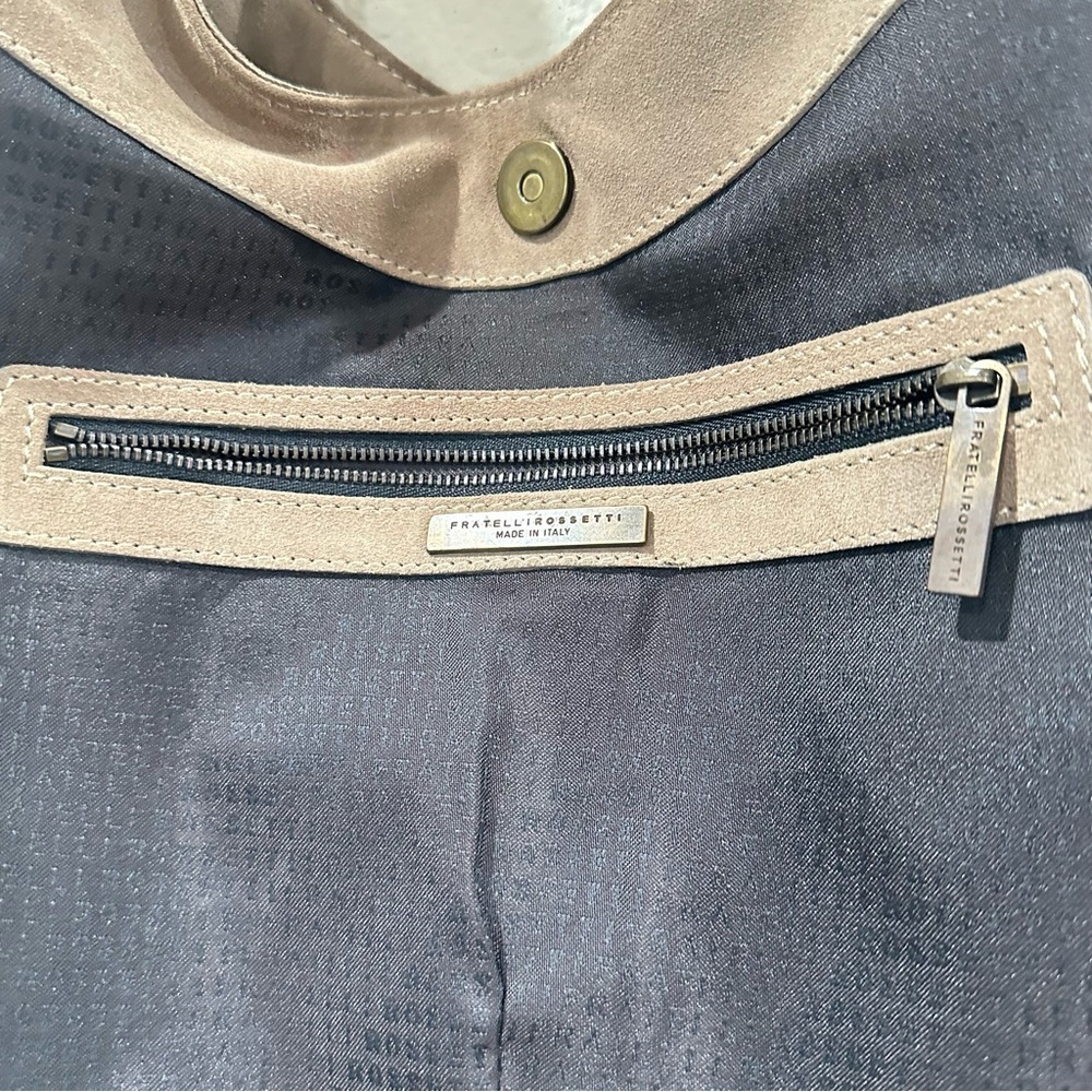 SOLD - Rosetti taupe suede studded hobo handbag, suede - Picture 14 of 15